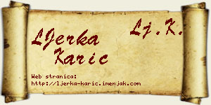 LJerka Karić vizit kartica